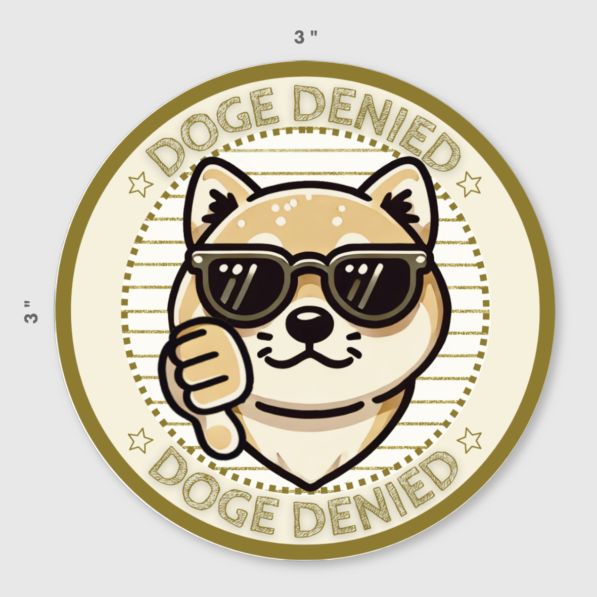 DOGE Denied Sticker